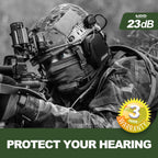Prohear Arc Rail Adapter For Helmet Shooting Ear Protection Earmuffs, Nrr 23Db Noise Reduction Hearing Protection For Hunting, B