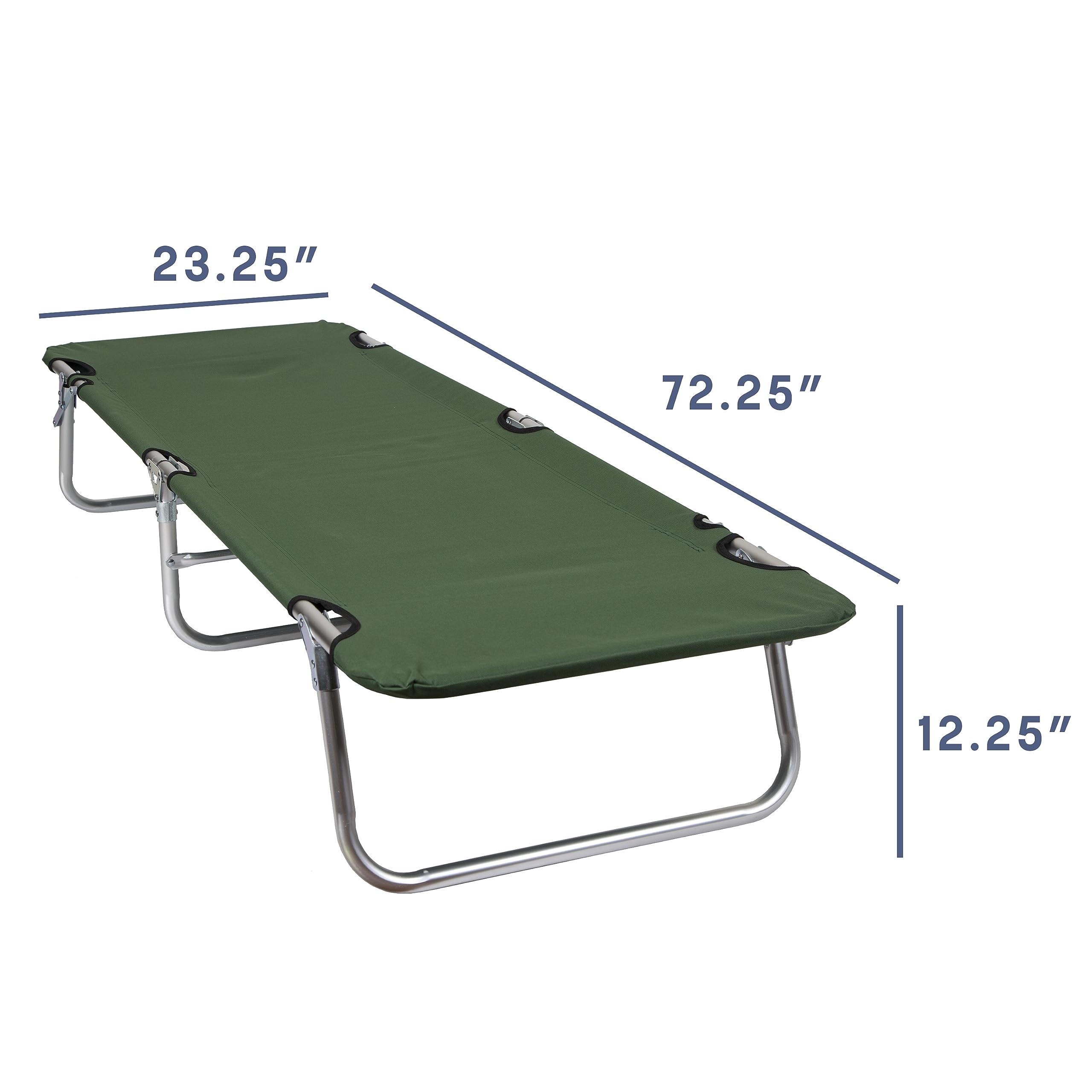 Stansport Weekender Folding Cot (G-72),Green, 71.25'' L X 23'' W X 12.25'' H