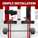 Yes4All Power Rack Attachment - J-Hook Barbell Fit 2X2 Or J-Hook Barbell Fit 3X3 In Square Tube