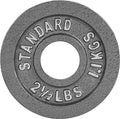 CAP Barbell Olympic 2-Inch Weight Plate, Gray, 2.5 LBS