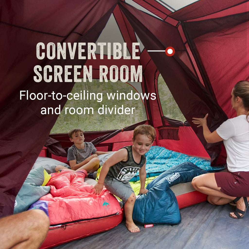 Coleman Skylodge, Instant Setup Camping Tent, Weatherproof Family Tent For 4/6/8/10/12 Person With Pre-Attached Poles, Convertib