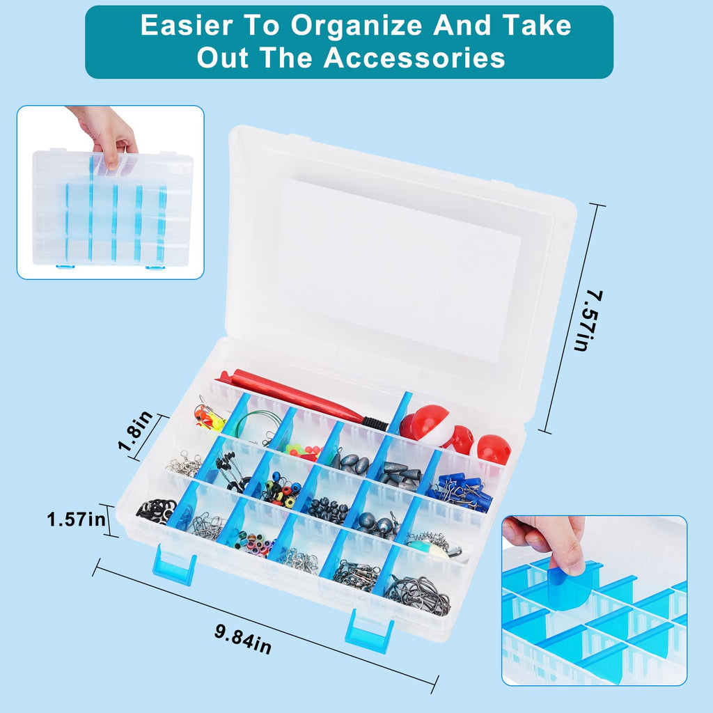 Fishing Tackle Box With Wacky Rig Tool,Saltwater And Freshwater Lures Fishing Gear Kit Including Fishing Accessories And Fishing
