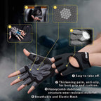 Lifect Essential Breathable Workout Gloves, Weight Lifting Shorty Fingerless Gloves With Curved Open Back, For Gym, Women And Me