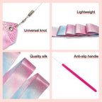 Medsuo 2Pcs 78.7Inch Gymnastic Ribbon Sparkling Dance Ribbon Twirling Baton Long Ribbon Streamers Rhythmic Gymnastics For Kids A