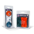 Team Golf Nfl Miami Dolphins 3 Golf Balls And 50 Golf Tees Logo Imprinted Golf Balls (3 Count) & 2-3/4'' Regulation Golf Tees (5
