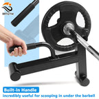 Brtgym Deadlift Jack Barbell Stand,Carbon Steel Made,Easily Load And Unload 600Lb Barbell Plates For Deadlift Exercise, Weight T