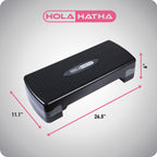 Holahatha Compact Portable Aerobic Step Platform Workout Exercise Equipment, Fitness Cardio Stepper With Adjustable Height For H