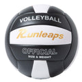 Runleaps Volleyball Waterproof Indoor Outdoor Volleyball For Beach Game Gym Training Official Size 5 (Blackwhite)