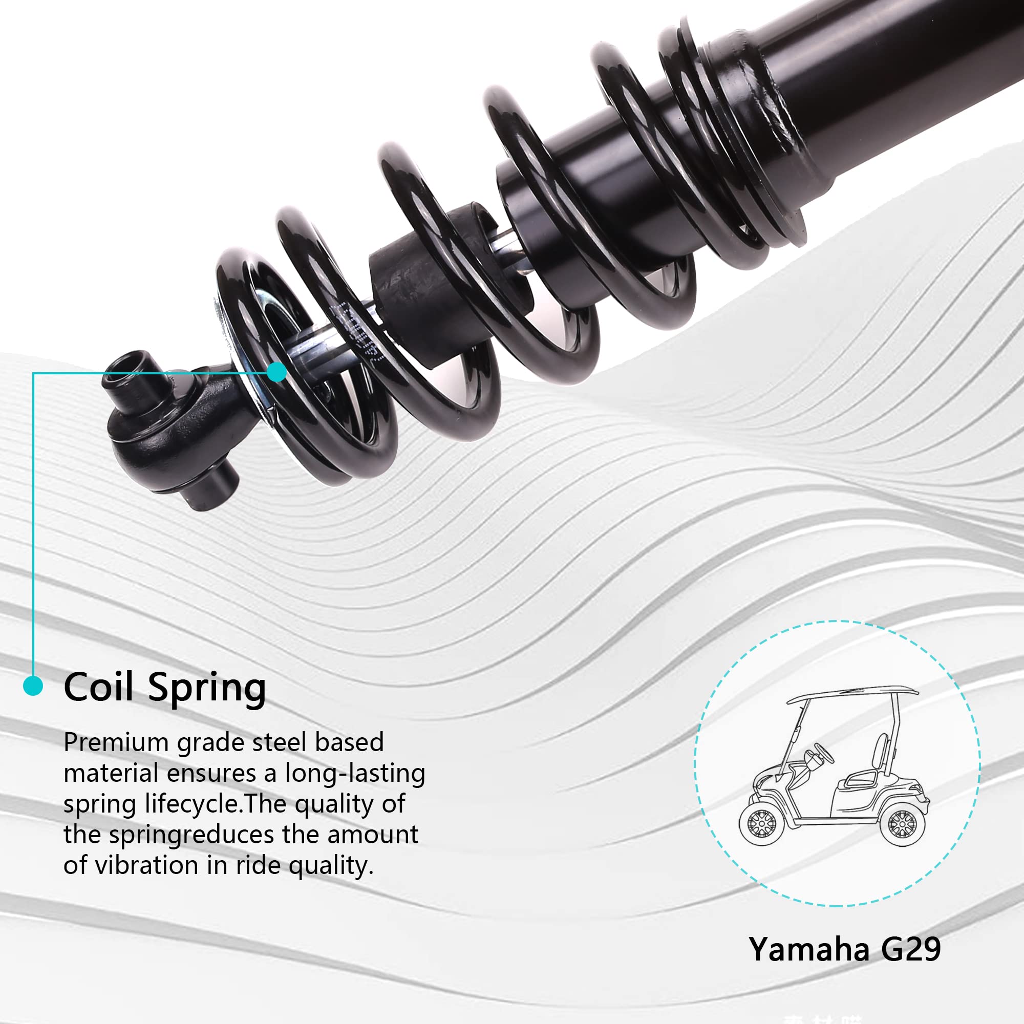10L0L Golf Cart Front Shocks Absorber Assembly Set For Yamaha G29 Gas & Electric Carts, Passenger And Driver Side.Jw2-F3390-00-0