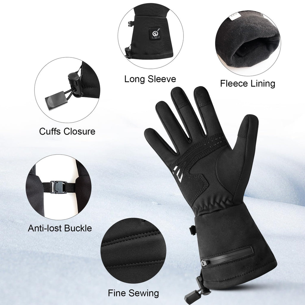 Upgraded Heated Glove Liners For Men Women, Rechargeable Electric Battery Heated Gloves Windproof Winter Glove Liners Thin Glove