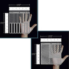 Craftreat Texture Stencils For Painting On Wood, Canvas, Paper, Fabric, Floor, Wall And Tile - Stripes And Halftone Circles - 2
