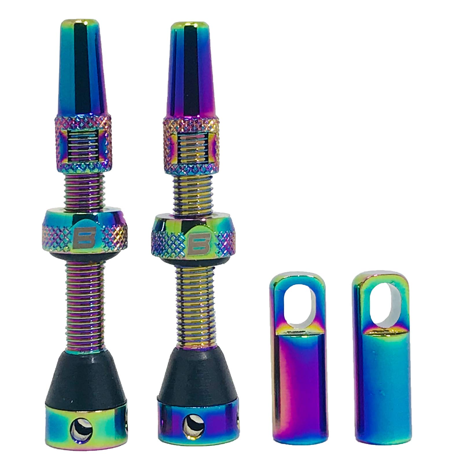Bwshlf Neon Tubeless Presta Valve Stem 40Mm / 44Mm, Super Light Alloy Presta Valve Stem Kit With Valve Core Remover Tool And Val