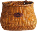 Bike Basket for Women's Beach Cruiser or Scooter The Original Wicker Bicycle Baskets with Built in Cup Holder for Front Handleba
