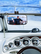 Kemimoto Boat Mirror, 8 In X 4 In Upgraded Universal Boat Rear View Mirror, Marine Mirror For Ski Boats Pontoon Boat Water Skiin
