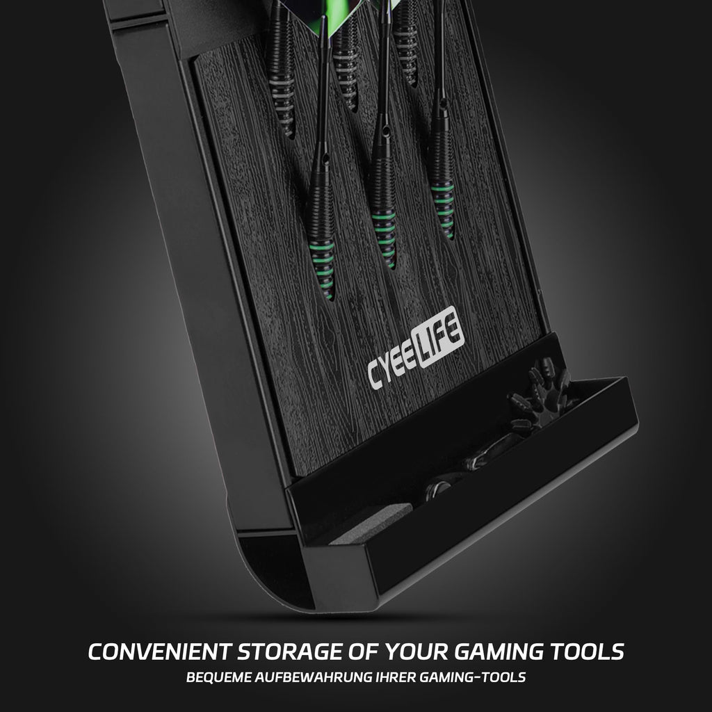 Cyeelife Plastic Darts Stand&Holder Black For 12 Soft And Steel Darts,Assemblable And Detachable Pro Dartboard Accessories