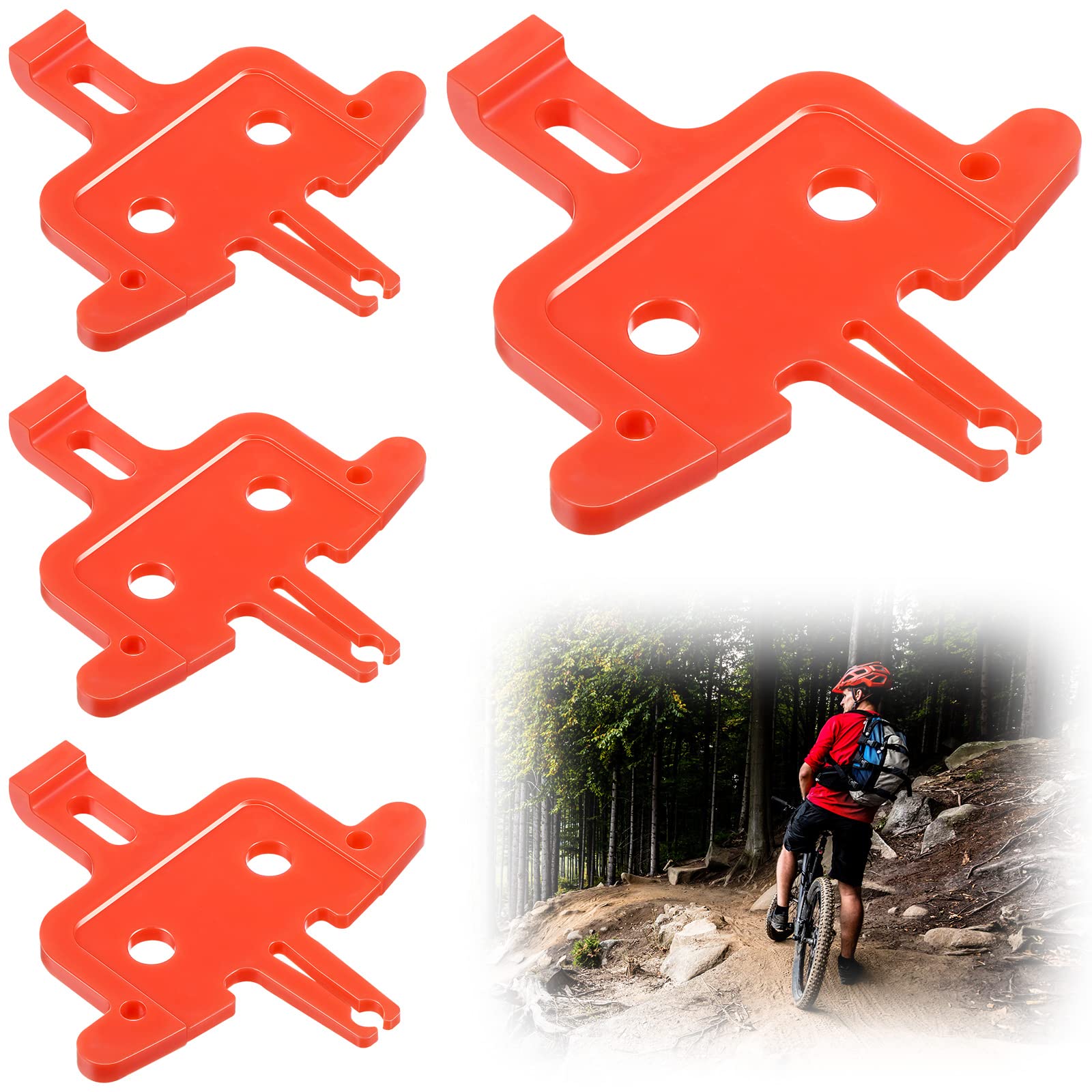 4 Pieces Bicycle Brake Spacer Disc Bike Hydraulic Disc Pads Disk Spacer Bike Brake Pads Empty Pinch Cycling Repair Tools