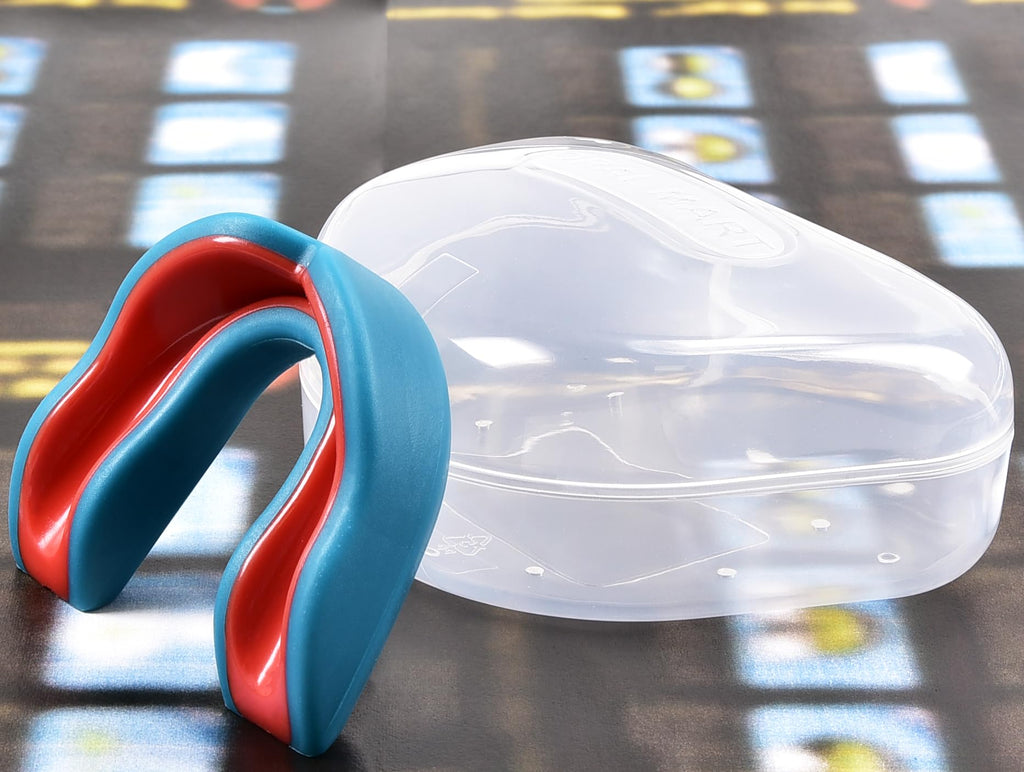 Oral Mart Youth Mouth Guard (2024 Aqua/Red) For Kids - Youth Mouthguard For Karate, Flag Football, Martial Arts, Taekwondo, Boxi