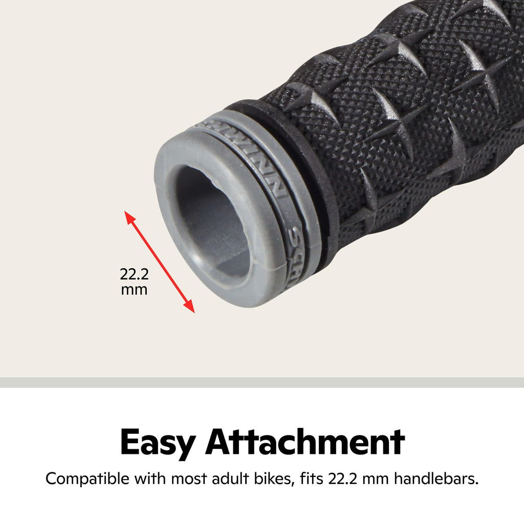 Schwinn Ergonomic Comfort Bicycle Grip, Stylish Black Body With Gray Accents, Fits Most Standard Bike And Scooter Handlebars, Gr