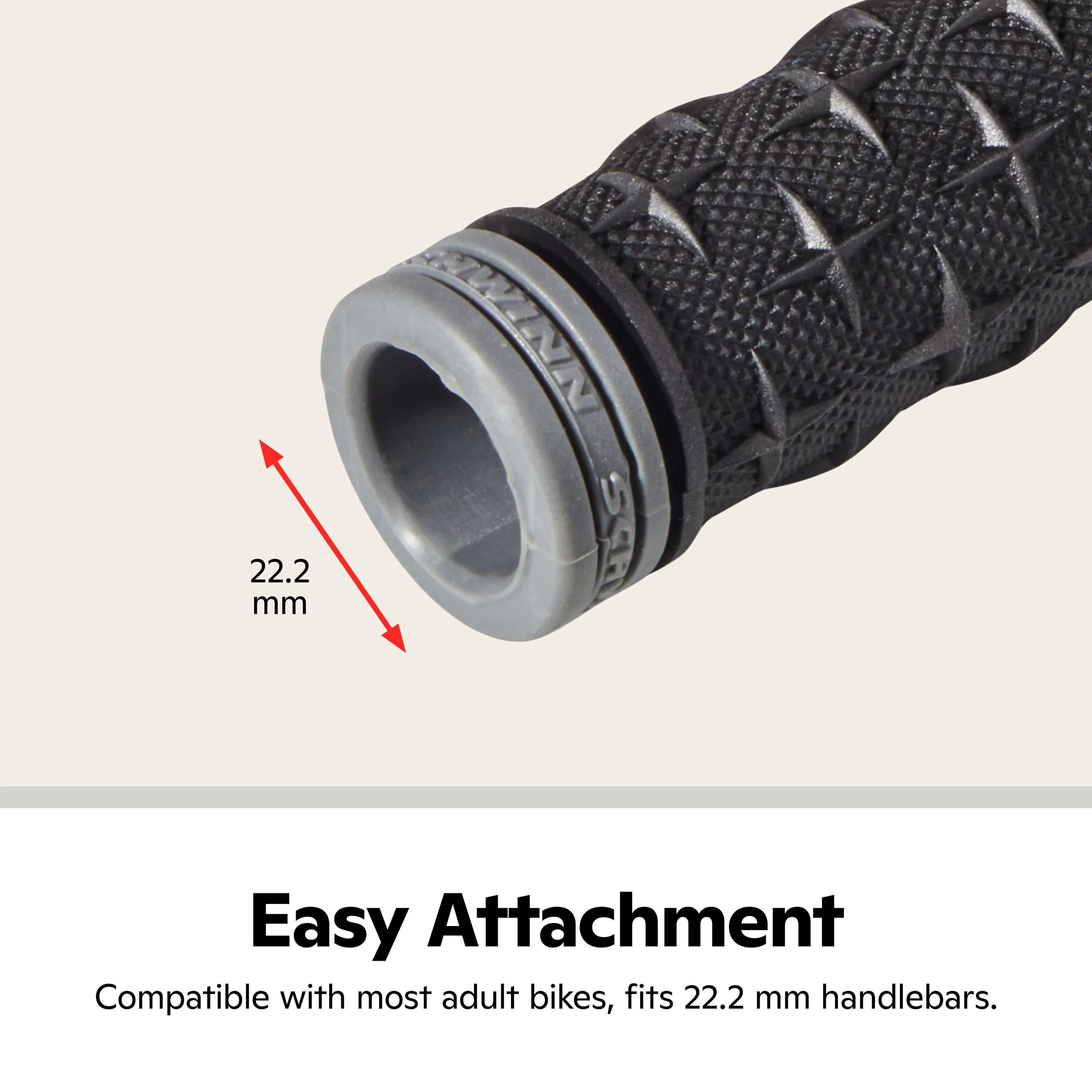 Schwinn Ergonomic Comfort Bicycle Grip, Stylish Black Body With Gray Accents, Fits Most Standard Bike And Scooter Handlebars, Gr