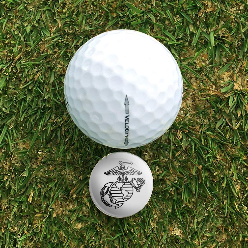 Graphics & More Marine Corps Usmc Black White Eagle Globe Anchor Logo Officially Licensed Golf Divot Repair Tool And Ball Marker
