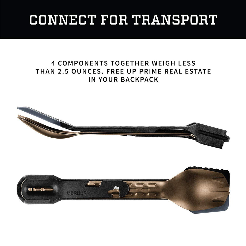 Gerber Gear 31-003465N Compleat Camping Utensils Cooking Tool Set, Burnt Bronze