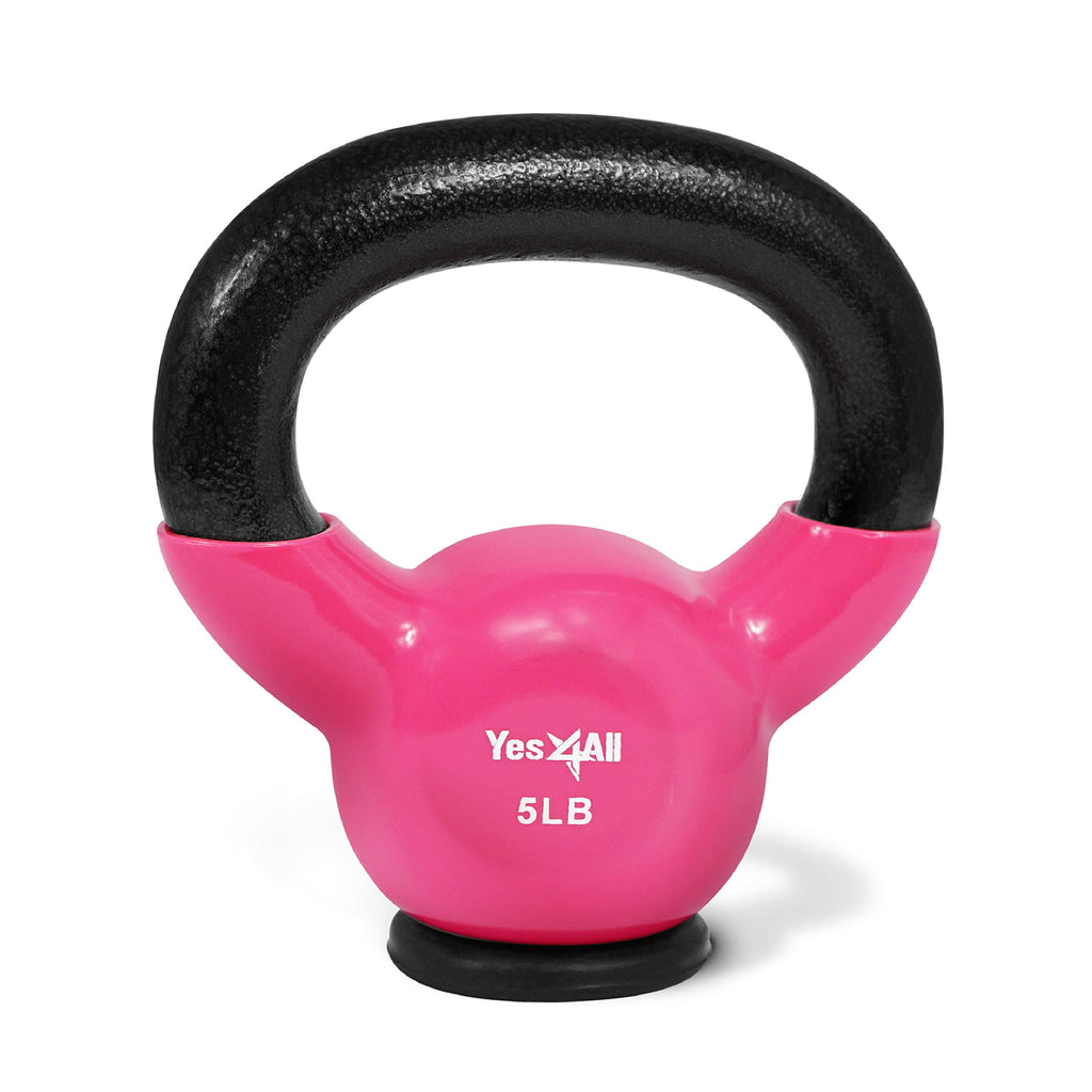 Yes4All Training Kettlebells Weights (5-50Lb)- Home Gym Equipment For Strength Training Exercises With Comfort Vinyl Coated Grip