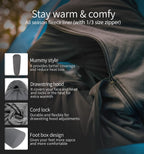 Litume All Season Sleeping Bag Liner Adds Up To 27F, Lightweight Mummy Sleeping Sack For Backpacking, Camping, Traveling With Dr