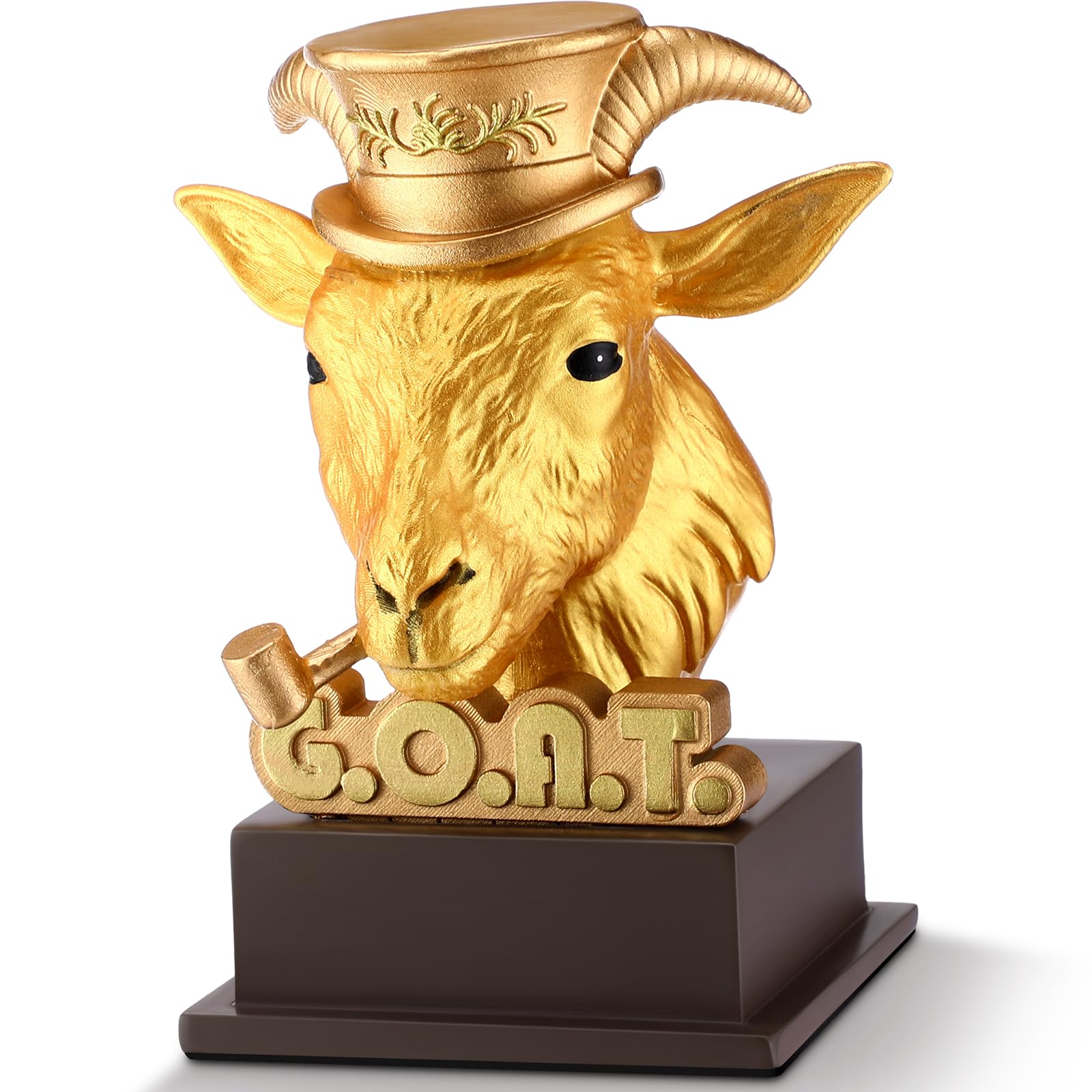 Zhengmy Goat Trophy Award Winner Trophies for Adults G. O. A. T. Funny Appreciation Gift Recognition Plaque for Sports Employee 