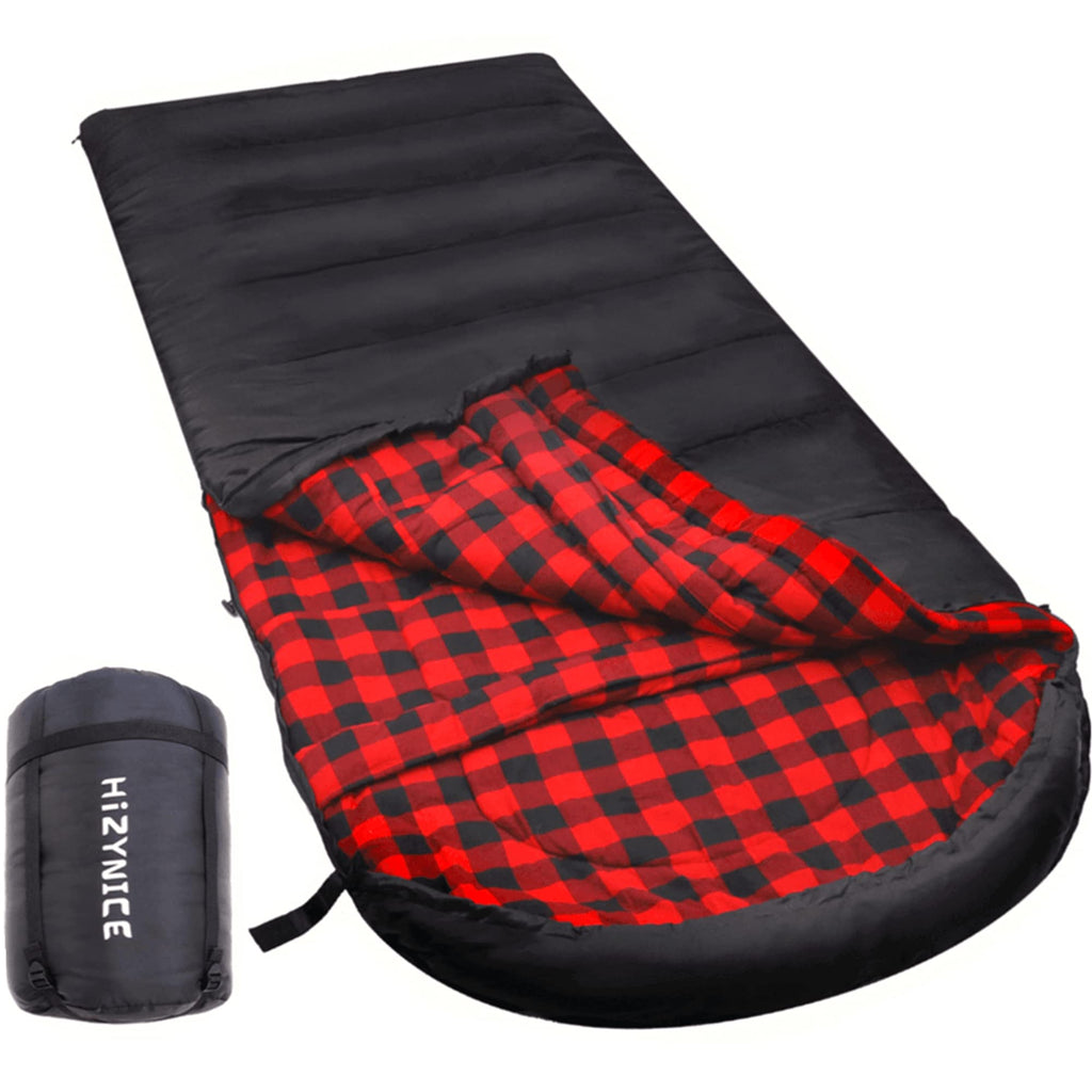 Hizynice Sleeping Bag Zero Degree Sleeping Bags For Adults Big And Tall Winter Cold Weather Camping Xxl Extra Large Wide,Black L