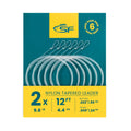 Sf 6Pcs Pre Tied Loop Fly Tapered Leader Nylon Fly Fishing Trout Leader Line 12Ft-2X