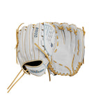 Wilson 2024 A1000 V125 12.5    Outfield Fastpitch Softball Glove - White/Blue/Blonde, Right Hand Throw
