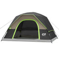 CAMPROS CP 4 Person Camping Tent, Waterproof Dome Tent with Rainfly, Easy Setup Portable Tent with Mesh Window & Carry Bag for C