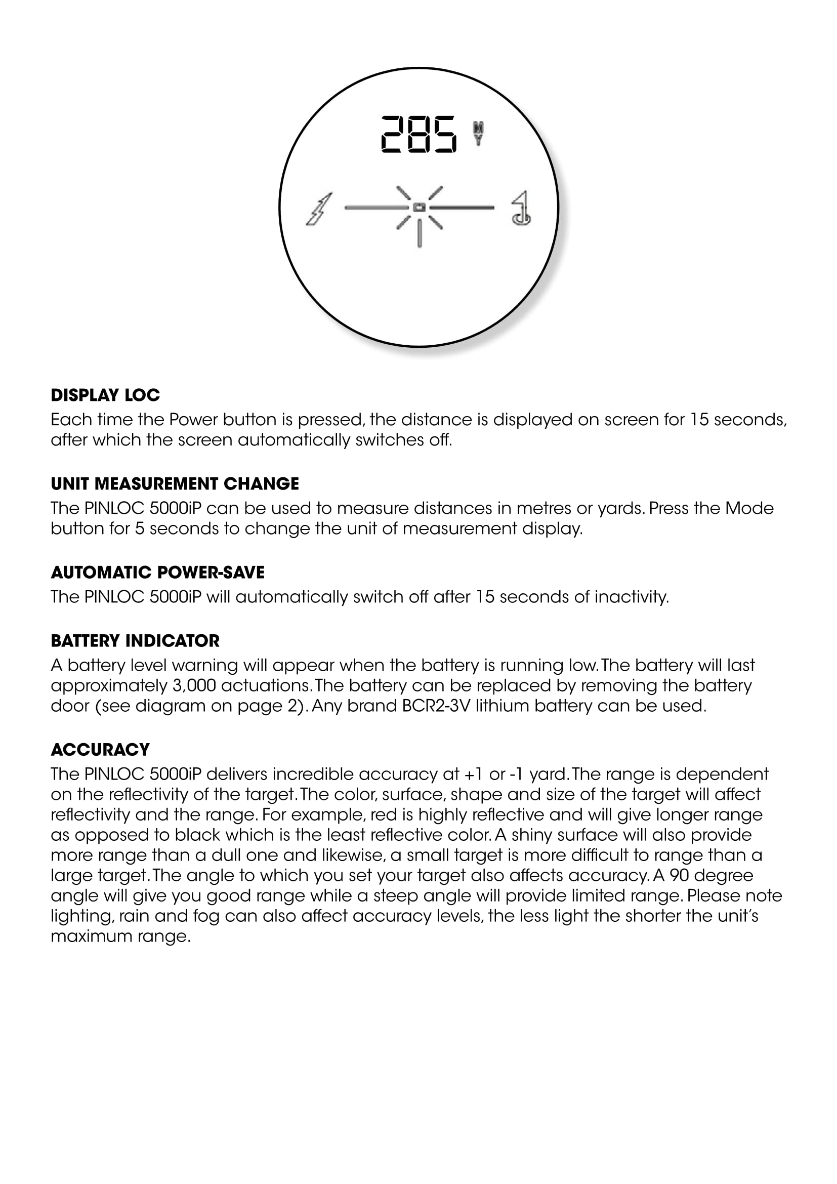 Sureshot Pinloc 5000Ip Golf Laser Rangefinder