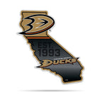 Rico Industries Nhl Hockey Anaheim Ducks State Shape Shape Cut Pennant - Home And Living Room D  Cor - Soft Felt Ez To Hang
