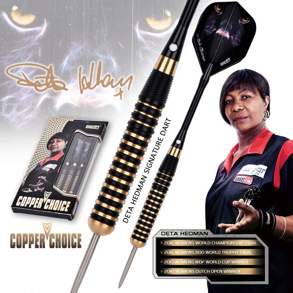 One80 ?He Dark Destroyerprofessional Steel Tip Dart 6 Barrels In Two Styles(20/22G) With Aluminum Shafts, Thick Flight, Slim Cas