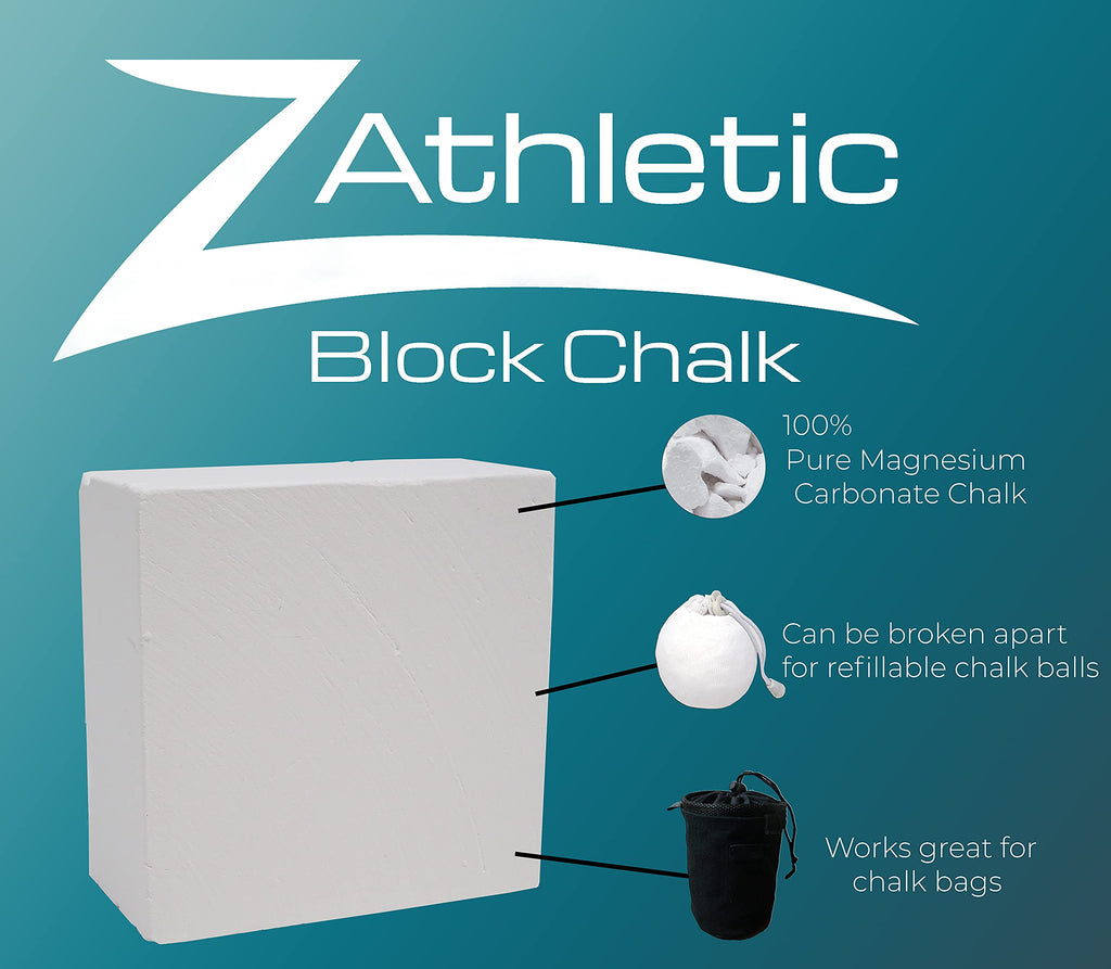 Z Athletic 8 Blocks Of 2Oz Chalk Total 1Lb For Gymnastics, Weightlifting, Rock Climbing, Crossfit
