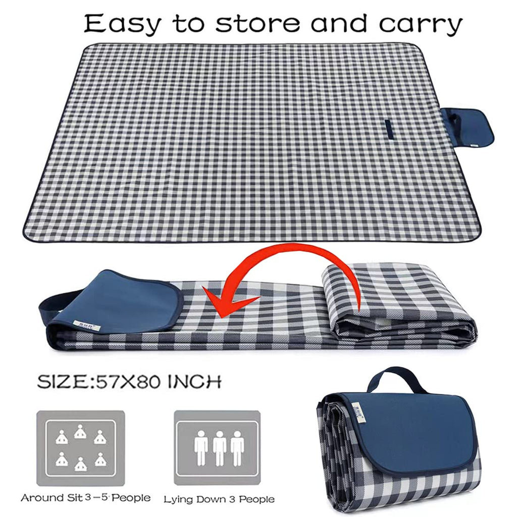 K Y Kangyun Picnic Blanket|Beach Mat|Picnic Blanket For Indoor And Outdoor, 80'' X 57'' Sandproof Waterproof Larger Mat For Beac
