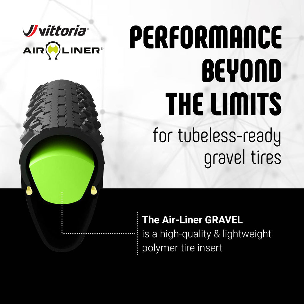 Vittoria Air-Liner Gravel Insert For Tubeless-Ready Bike Tires, Compatible With Any Wheel Size Up To 29'', One Size