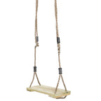 Playberg Outdoor Wooden Tree Swing With Hanging Ropes