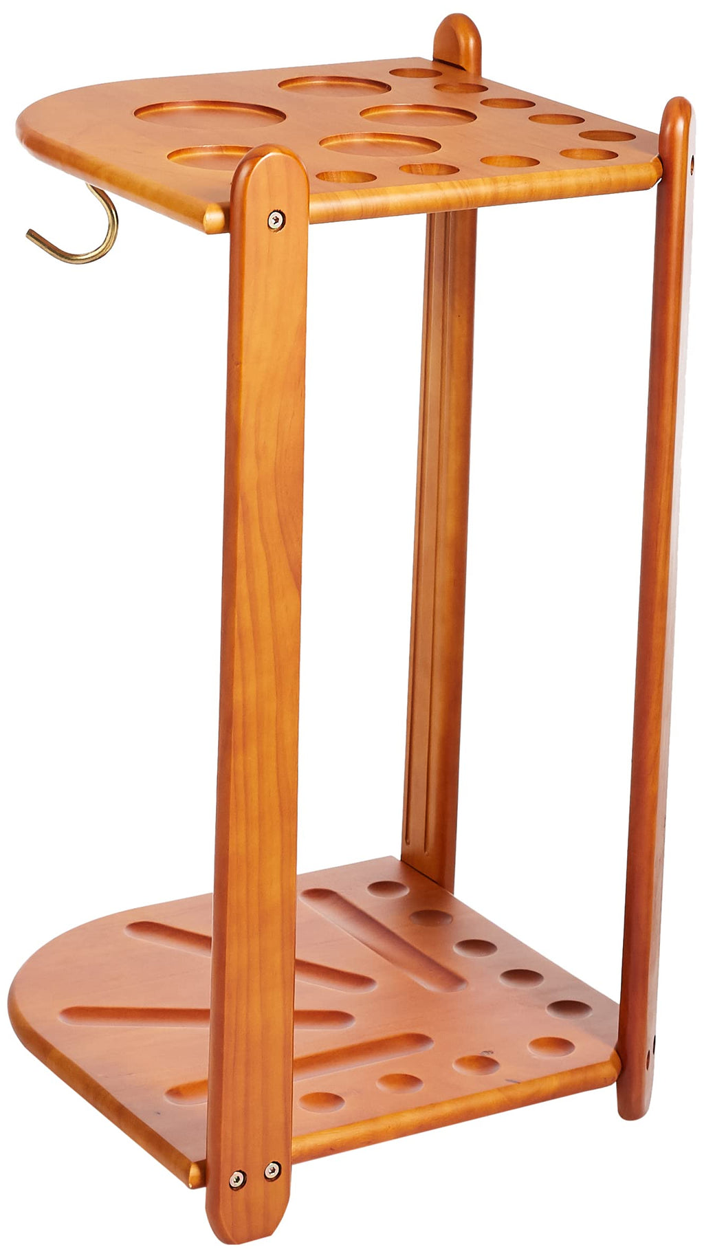 Viper By Gld Products Hardwood Corner Floor Billiard/Pool Cue Rack, Holds 10 Cues, Oak Finish, 26.25'' L X 15.50'' W X 15.50'' H
