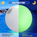Led Large Floating Pool Ball - 16 Inflatable Solar Beach Ball Pool Toys For Adults And Kids With Remote Control 16 Colors Lights