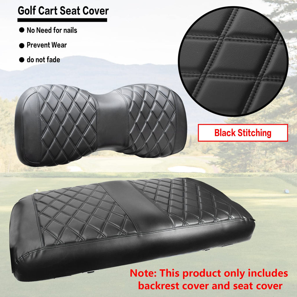 Nokins Golf Cart Yd Diamond Seat Cover For Yamaha Drive/Drive 2 Original Regular Seat Cushion, No Stapler, Golf Cart Vinyl Repla