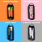 Case4Life - Black Sneaker Shoe Duffle Bag For Travel, Gym, Sport & Soccer Shoes - Heavy Duty & Water Resistant Design