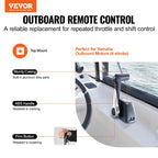 Vevor Boat Throttle Control, 704-48205-P1 Top-Mounted Outboard Remote Control Box For Yamaha 4-Stroke, Marine Throttle Control B
