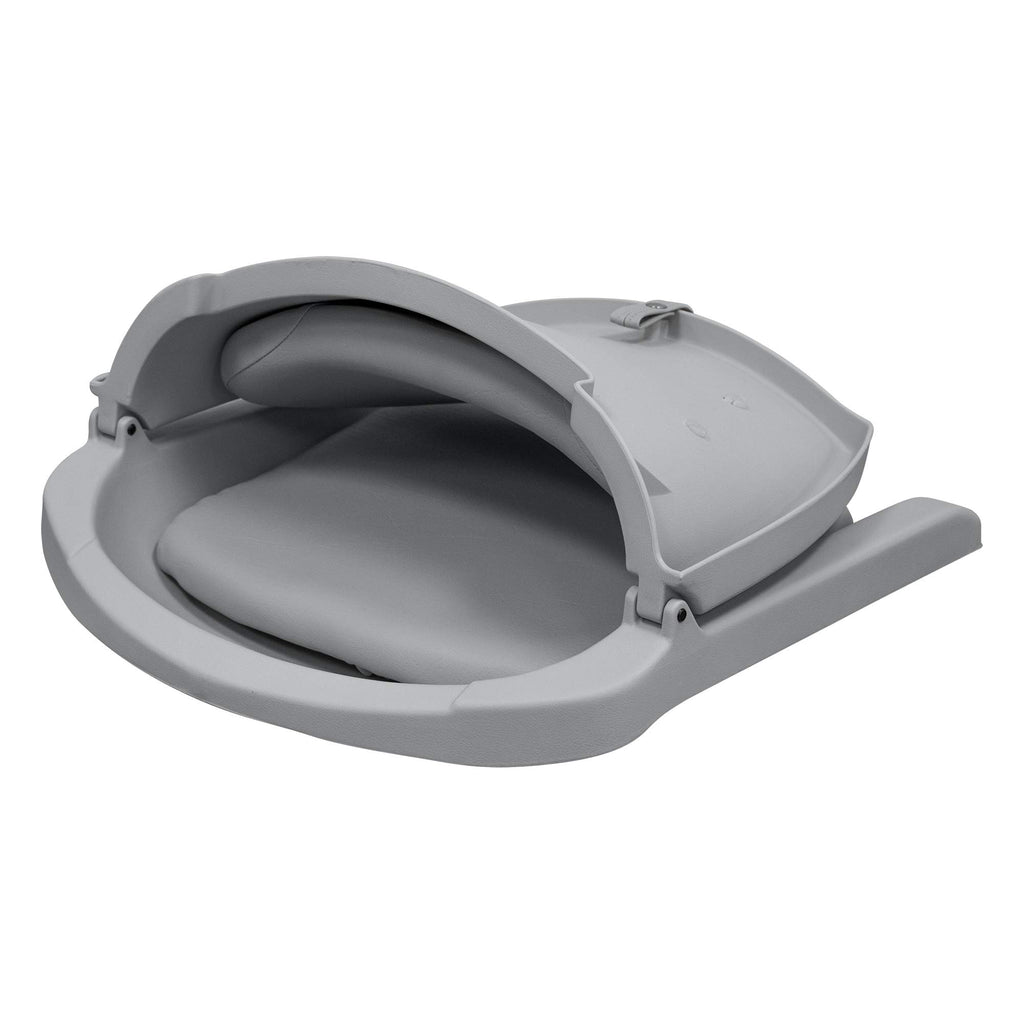 Wise 8Wd139Ls-717 Molded Fishing Boat Seat With Marine Grade Cushion Pads, Grey Shell, Grey Cushion