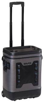 Evolution Outdoor Evo Leak Proof Rolling Cooler 25 Quart, 16X 12X 22In. Insulated Cooler Bag With Abs Molded Top, 8 Accessory Lo