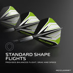 Accudart Steel Tip Dart Set 3.0 - Gunmetal Finish Steel Barrel - Hybrid Grip - Polycarbonate Shafts - Standard Shape Flights - D