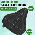 Zacro Bike Seat Cushion - Padded Gel Bike Seat Cover For Men & Women Comfort, Extra Soft Bicycle Saddle Fit With Peloton, Spin S