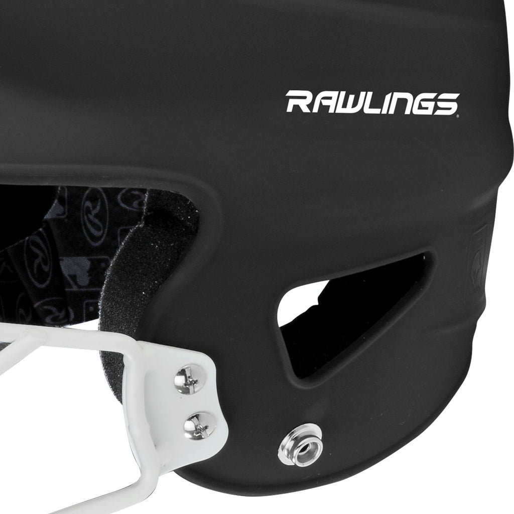 Rawlings | Coolflo Highlighter Batting Helmet | Face Guard Included | One Size Fits Most 6 1/2''-7 1/2'' | Matte Black