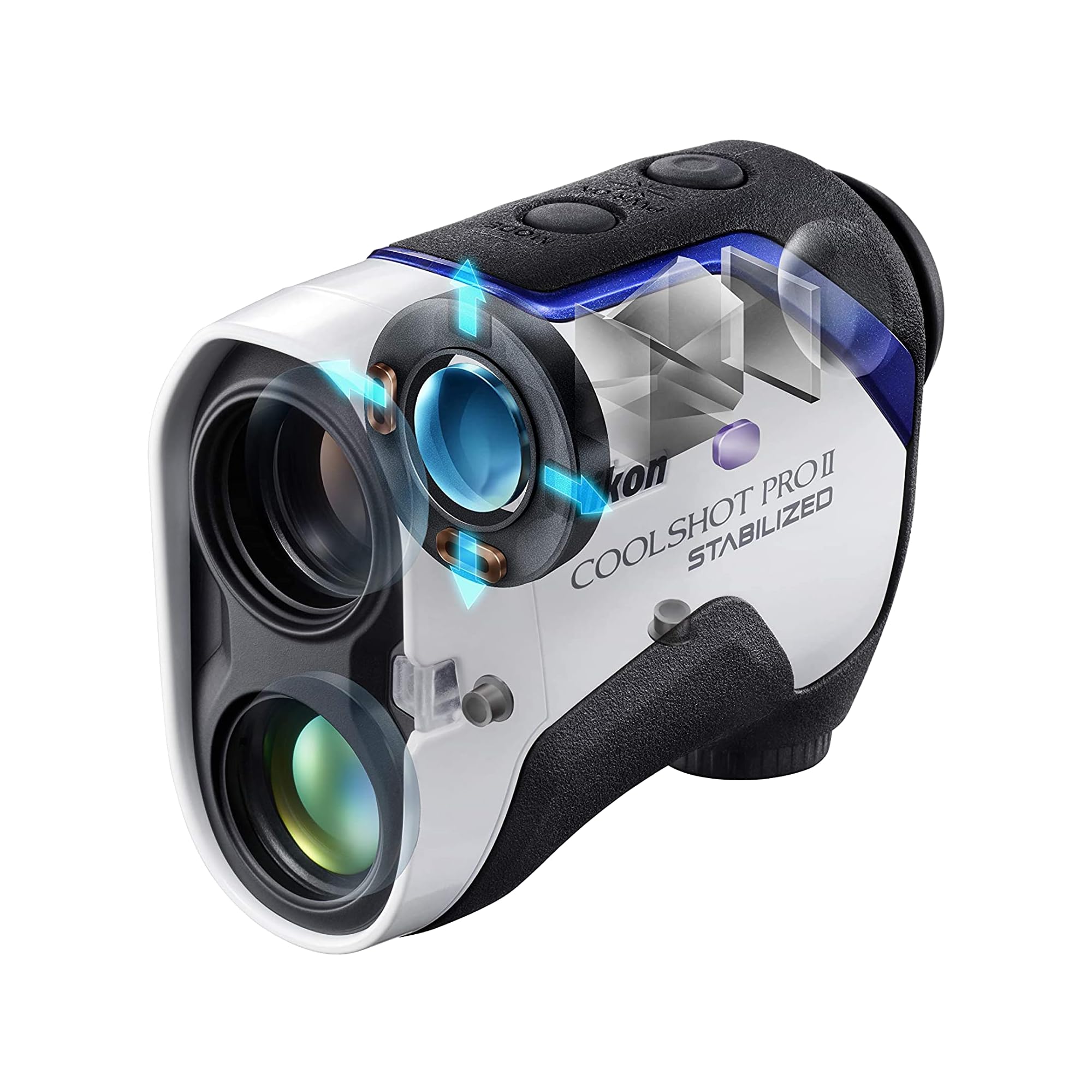 Nikon Coolshot Proii Golf Laser Rangefinder (16758) Stabilized View Bundle With 3 Extra Cr2 Batteries And A Cleaning Cloth - Las